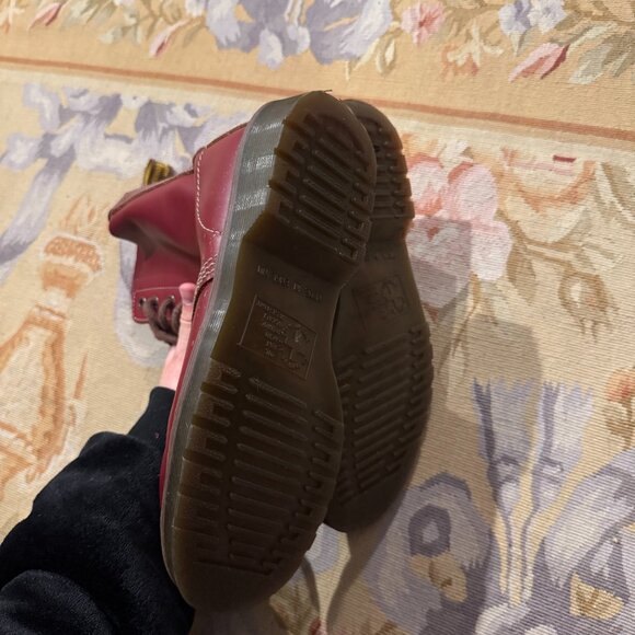 MADE IN ENGLAND Cherry Red Dr. Martens 1490 Boots - Picture 3 of 7